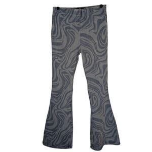 Hollister Ultra High Rise Marble Swirl Print Pull-On Women's Flare Jeans, Sz S